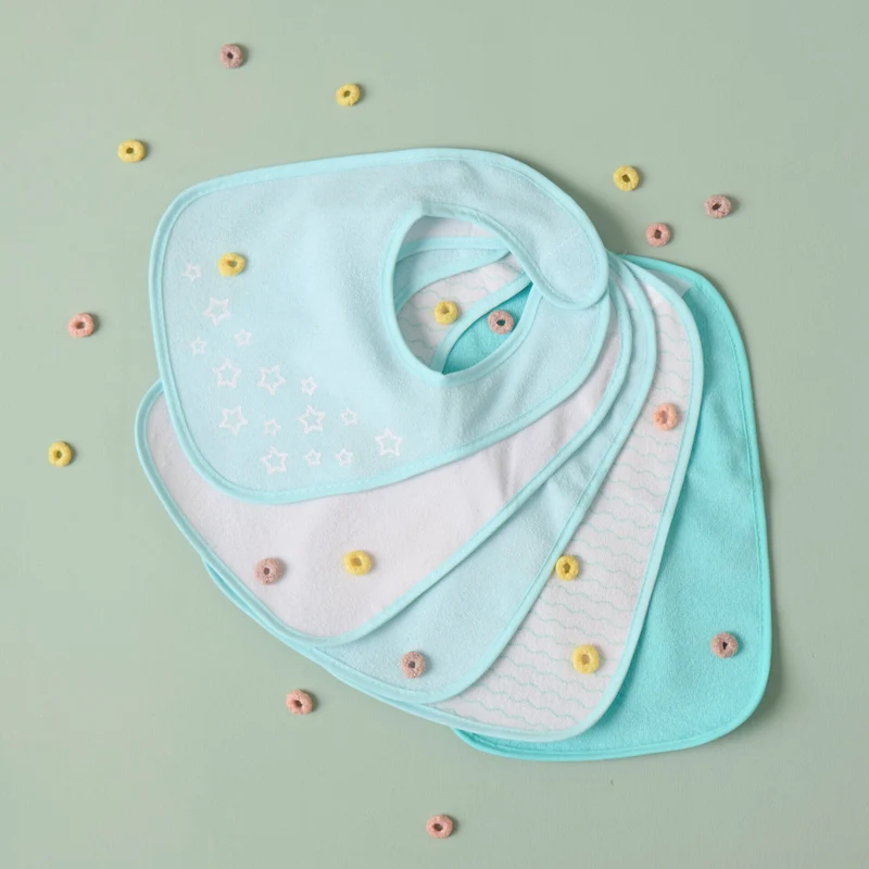 Bieco 5er Set Lätzchen teal