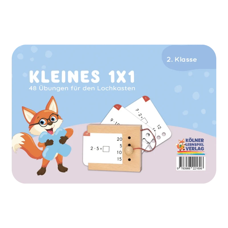 Kartensatz "Kleines 1x1" für den Lochkasten (2. Klasse)