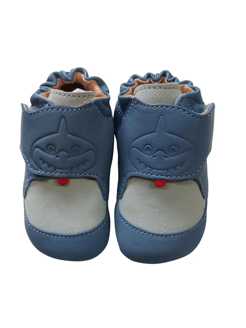 Affenzahn Crawling Shoe Leather Crawly Shark 18