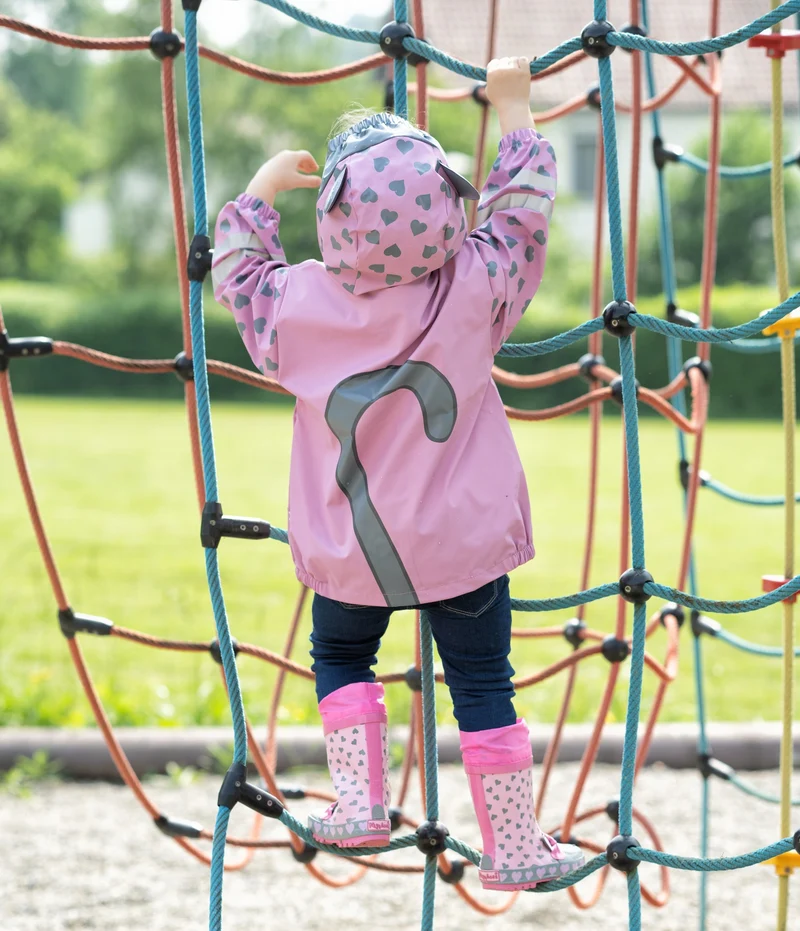 Playshoes Kinder Regenjacke Katze Rosa