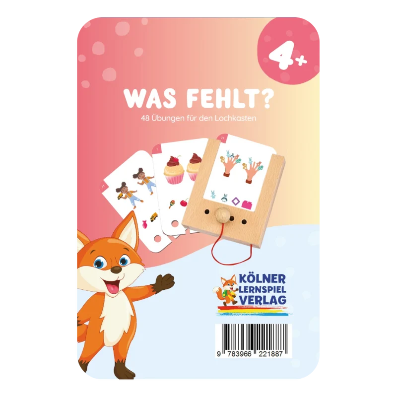 Kartensatz "Was fehlt 4+" für den Lochkasten (ab 4 Jahren)
