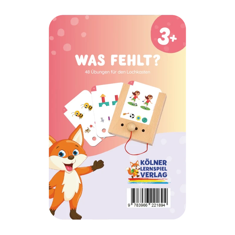 Kartensatz "Was fehlt 3+" für den Lochkasten (ab 3 Jahren)
