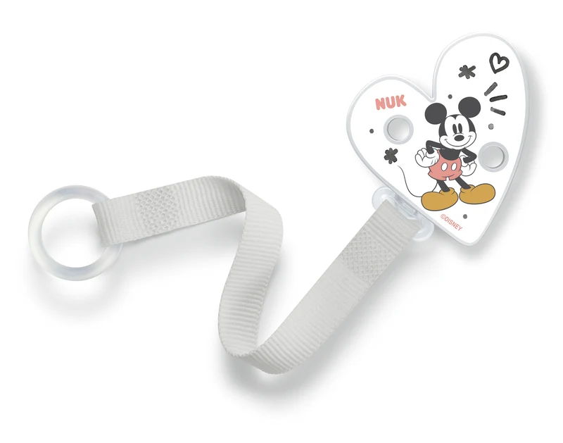 NUK Schnullerband Mickey Maus für Schnuller mit & ohne Ring