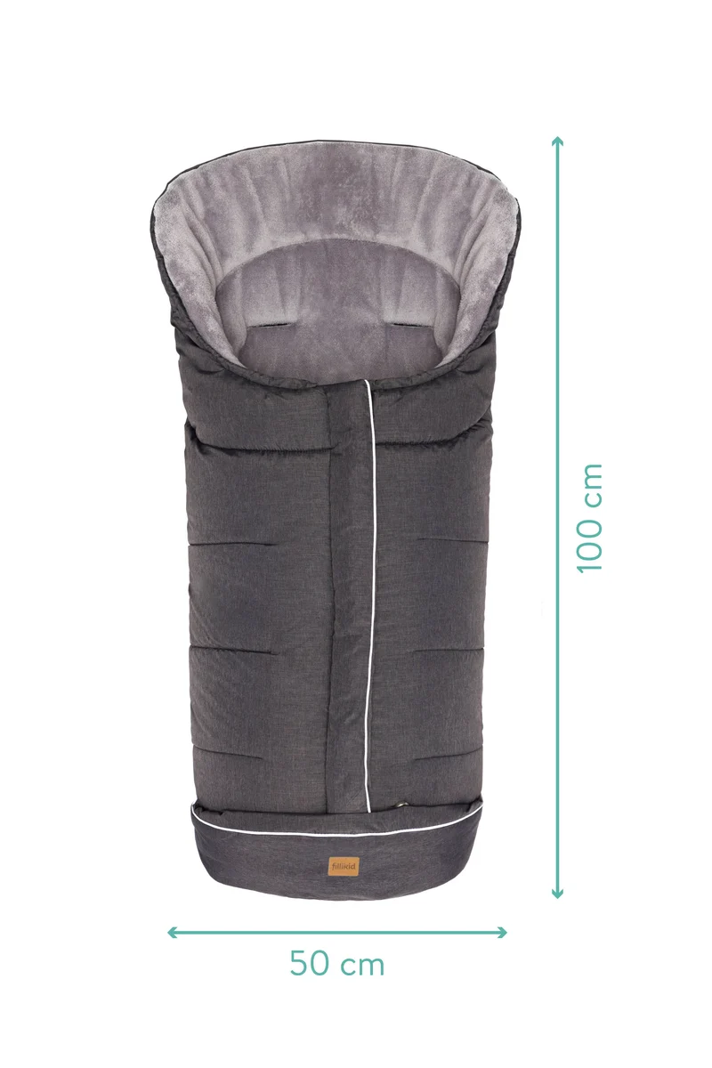 Fillikid Winter Thermo Fußsack K2 Pongee Dunkelgrau Melange
