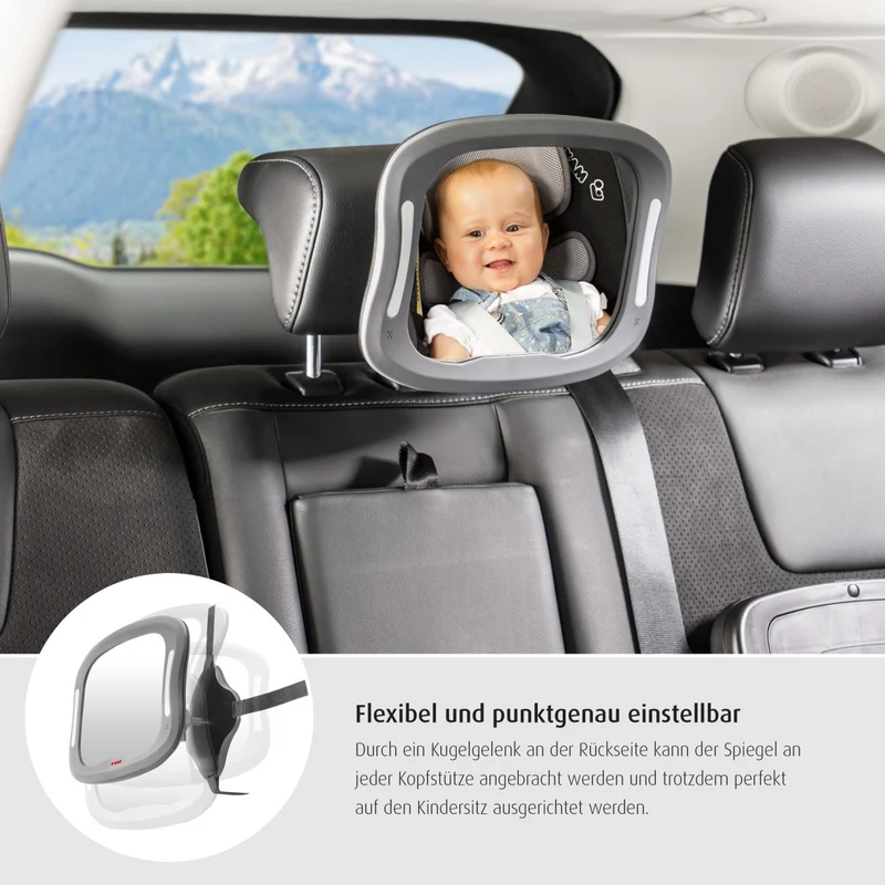 reer BabyView LED Auto-Sicherheitsspiegel mit Licht