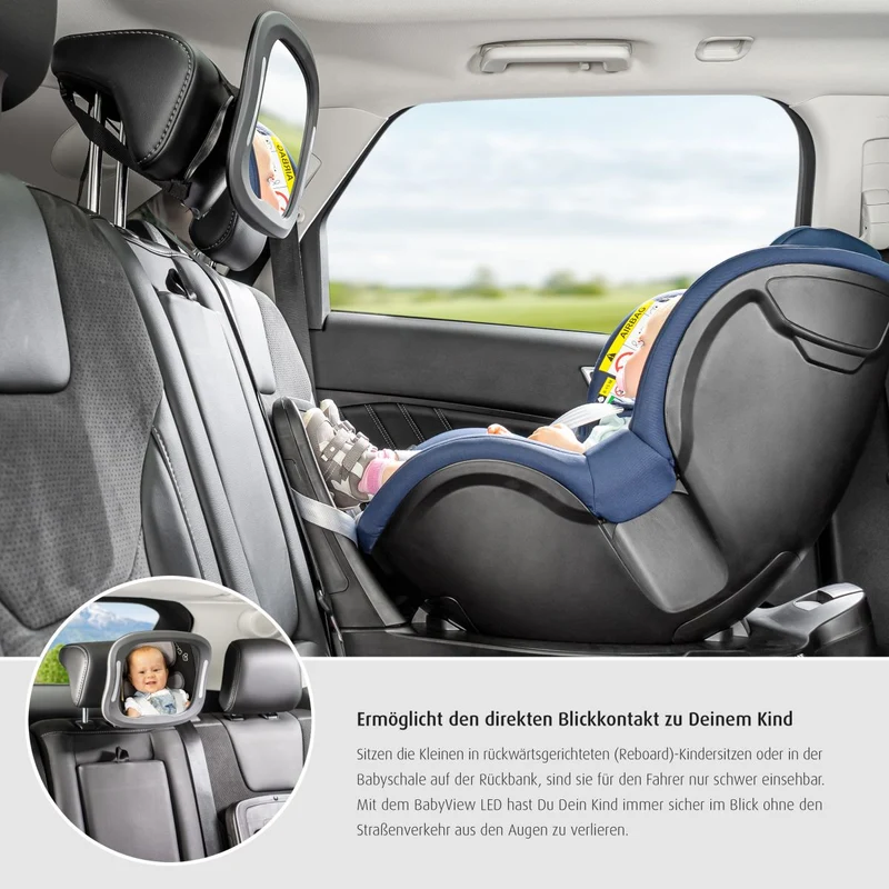 reer BabyView LED Auto-Sicherheitsspiegel mit Licht