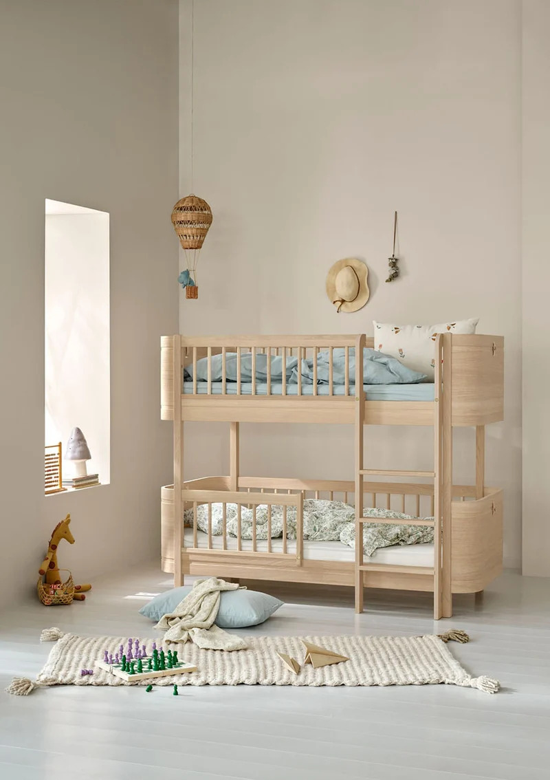 halbhohes Etagenbett 'Wood Mini+' Eiche 162 x 68 cm