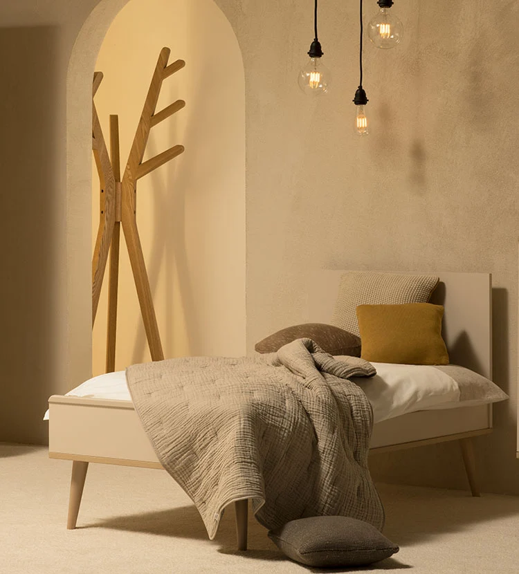 2-in-1 Bett 'Flow' Clay 140 x 70 cm