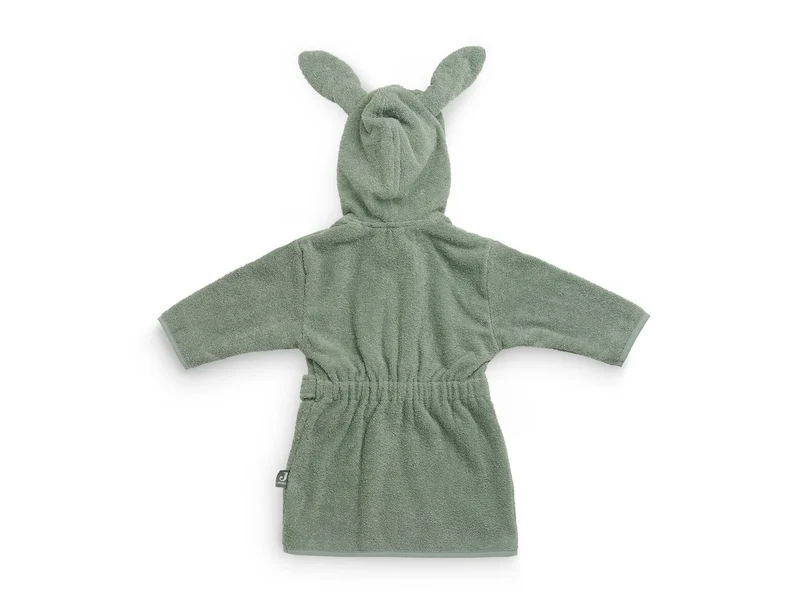 Mintgrüner Baby-Bademantel "Ash green" mit Hasenohren von Jollein (1-2 Jahre)