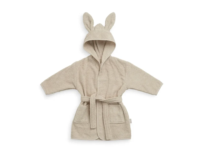 Beiger Baby-Bademantel "Nougat" mit Hasenohren von Jollein (1-2 Jahre)