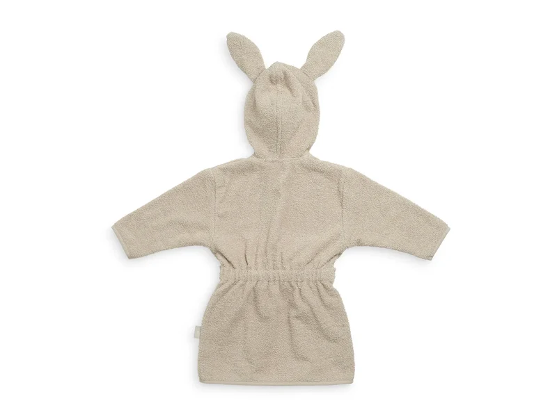 Beiger Baby-Bademantel "Nougat" mit Hasenohren von Jollein (1-2 Jahre)