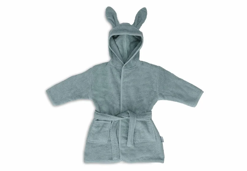 Grüner Baby-Bademantel "Sea green" mit Hasenohren von Jollein (1-2 Jahre)