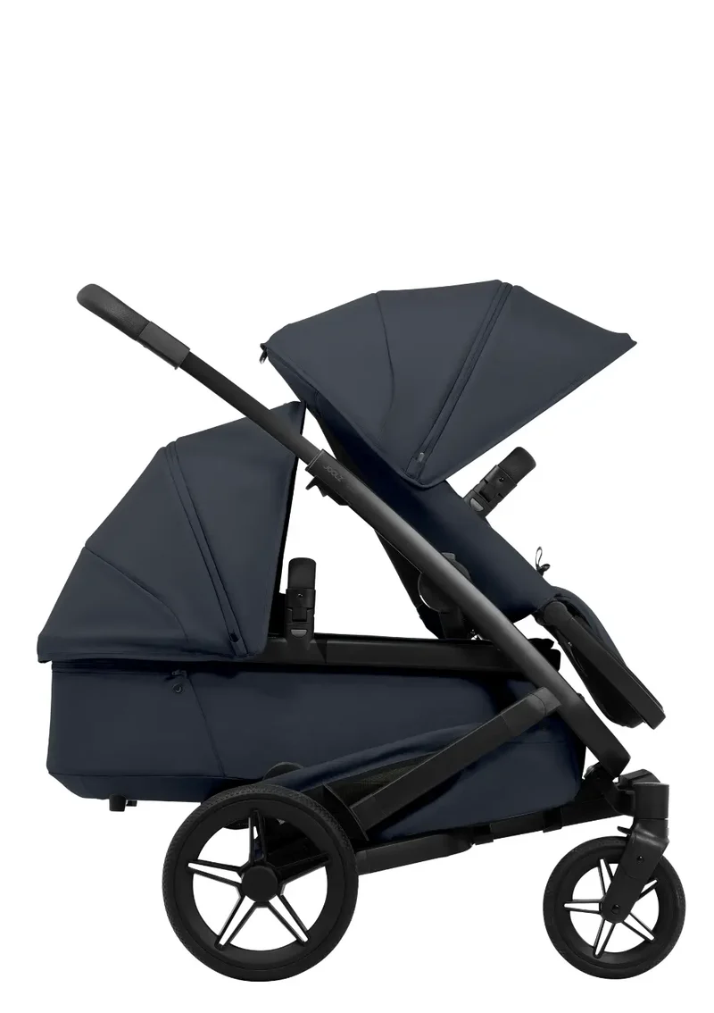 Geschwister-Kinderwagen-Set 'Geo5 Double' Dark Navy Blue
