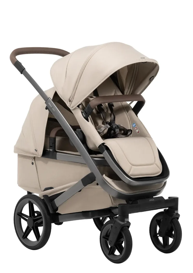 Geschwister-Kinderwagen-Set 'Geo5 Double' Sandy Taupe
