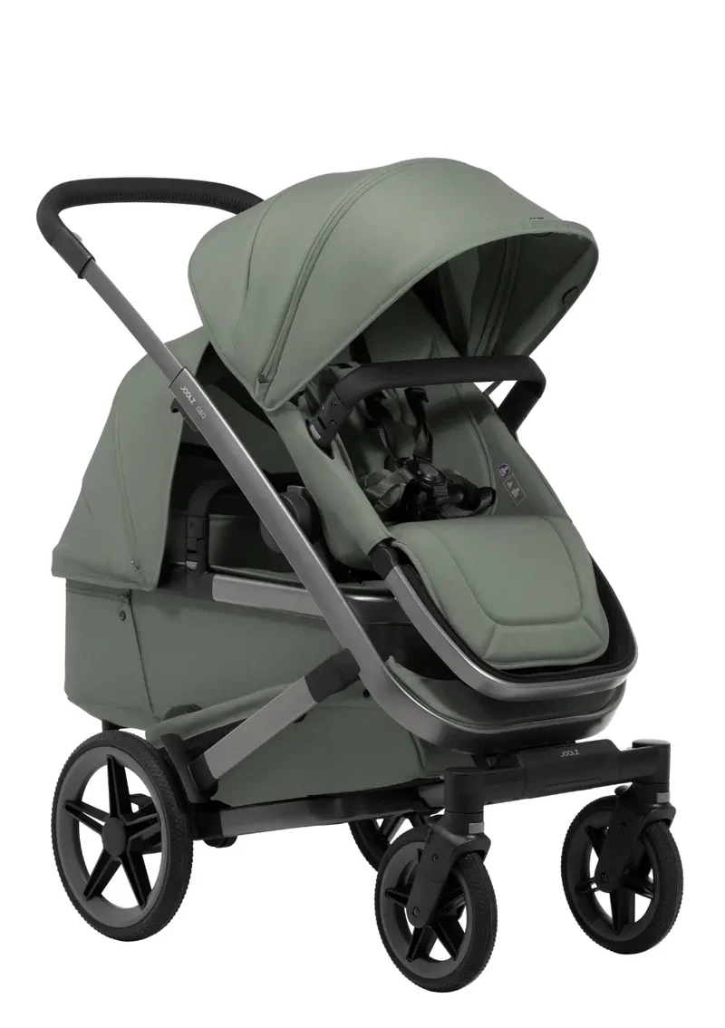 Geschwister-Kinderwagen-Set 'Geo5 Double' Sage Green