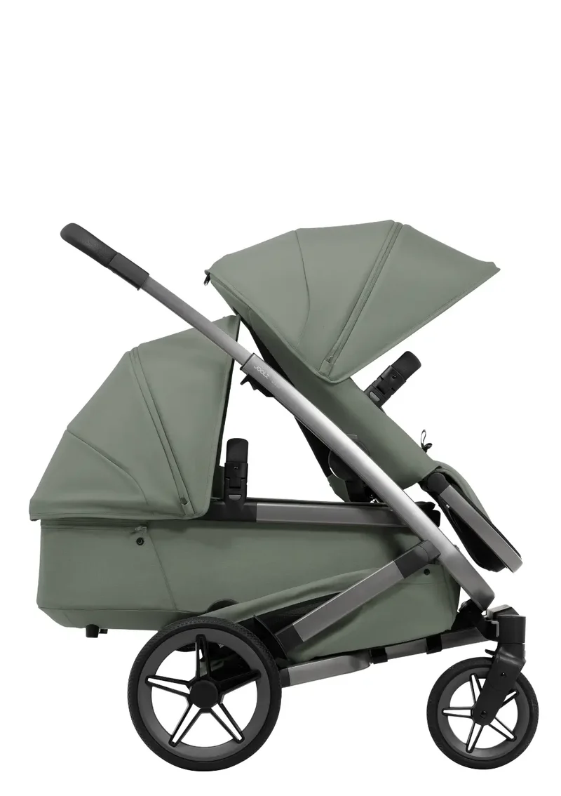 Geschwister-Kinderwagen-Set 'Geo5 Double' Sage Green
