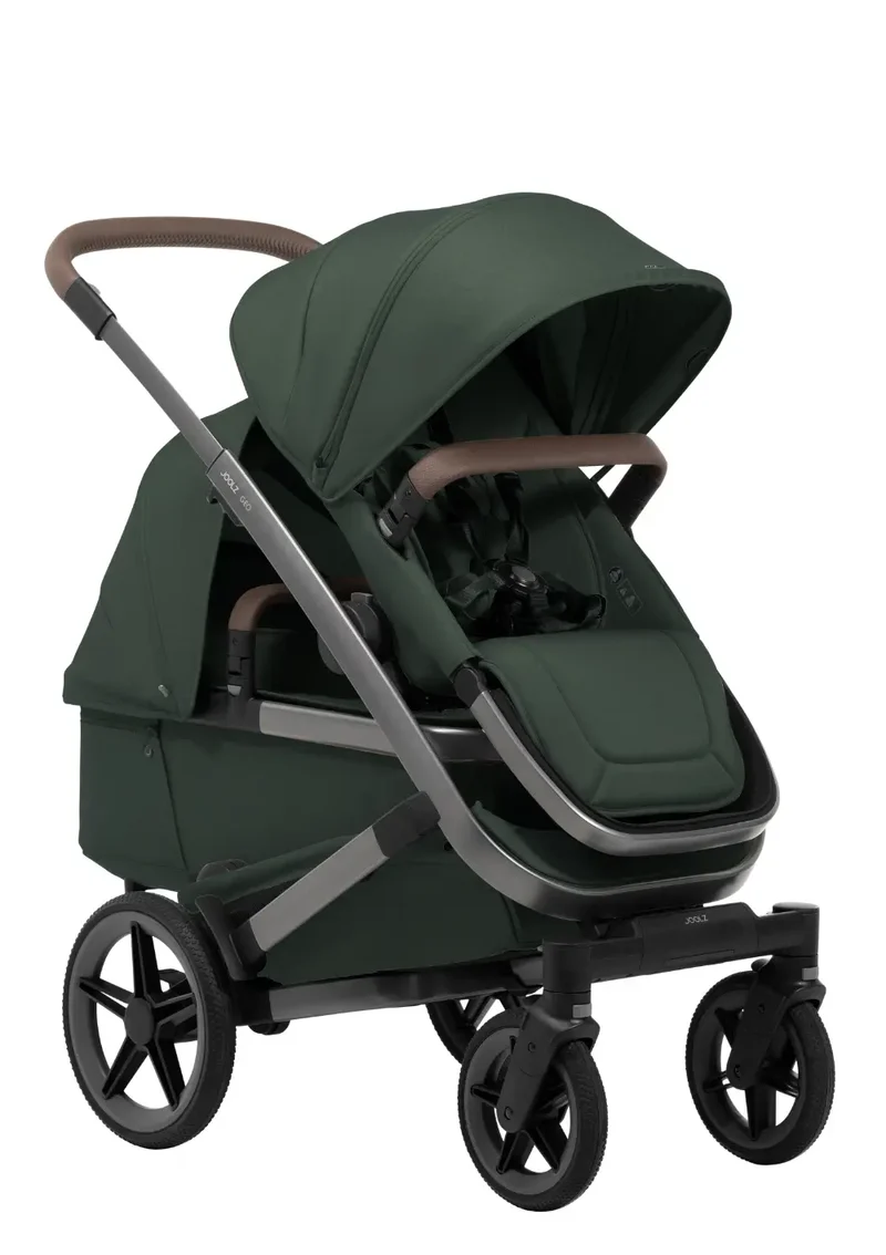 Geschwister-Kinderwagen-Set 'Geo5 Double' Forest Green