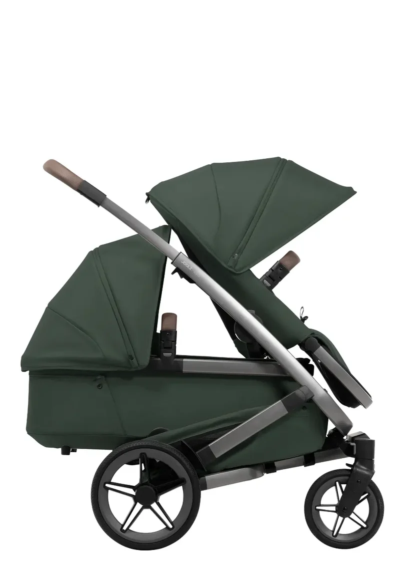 Geschwister-Kinderwagen-Set 'Geo5 Double' Forest Green