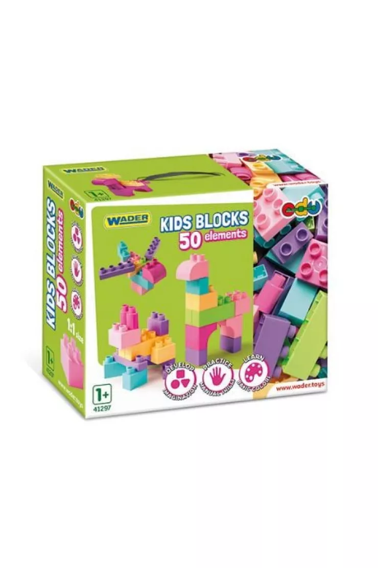 WADER Big Blocks – 50 große Bausteine für Kleinkinder | Ab 1 Jahr | Neu, mit OVP