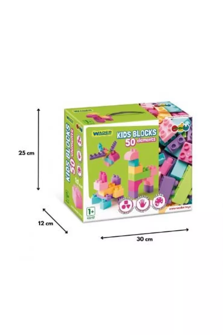 WADER Big Blocks – 50 große Bausteine für Kleinkinder | Ab 1 Jahr | Neu, mit OVP