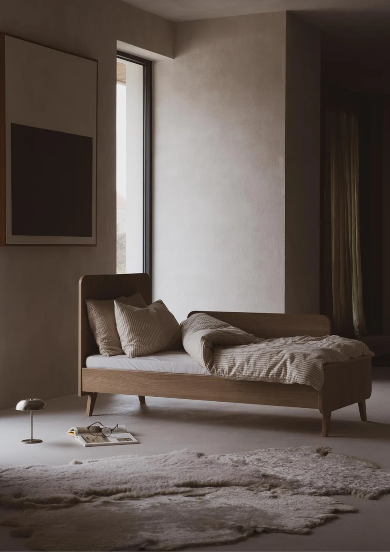 2-in-1 Bett 'Loft' Honey Ash 140 x 70 cm