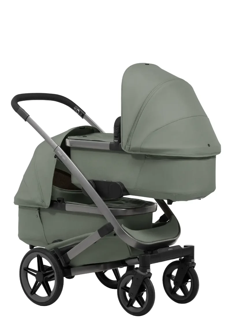 Zwillings-Kinderwagen-Set 'Geo5 Twin' Sage Green