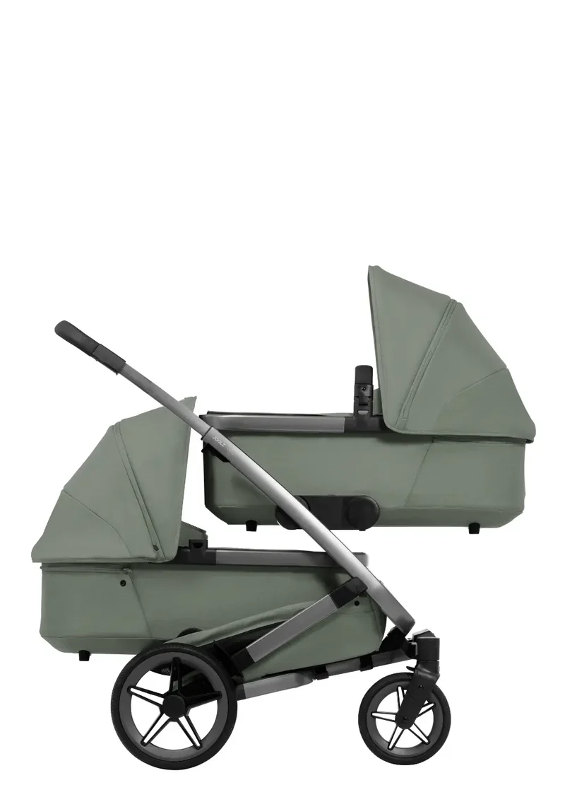 Zwillings-Kinderwagen-Set 'Geo5 Twin' Sage Green