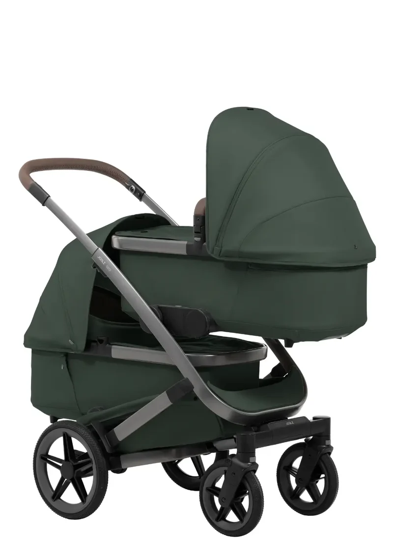 Zwillings-Kinderwagen-Set 'Geo5 Twin' Forest Green