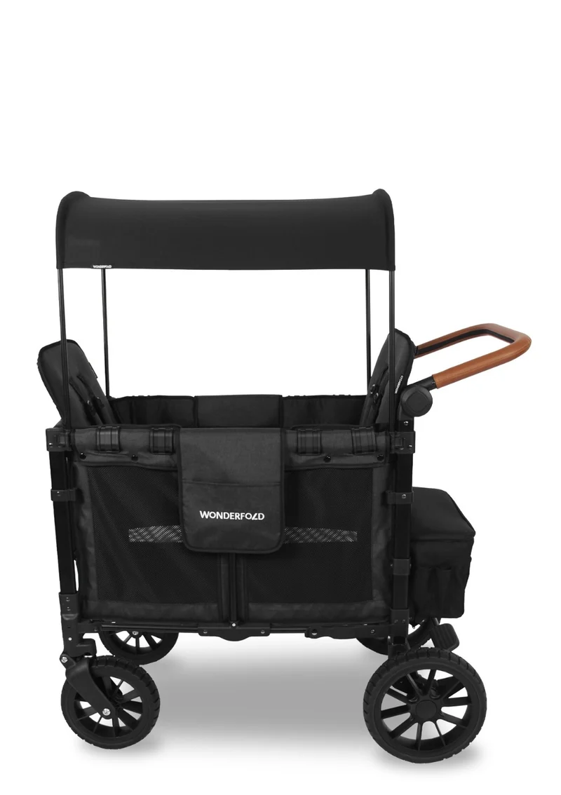 W2 Luxe Kinderwagen 2-Sitzer Volcano Black
