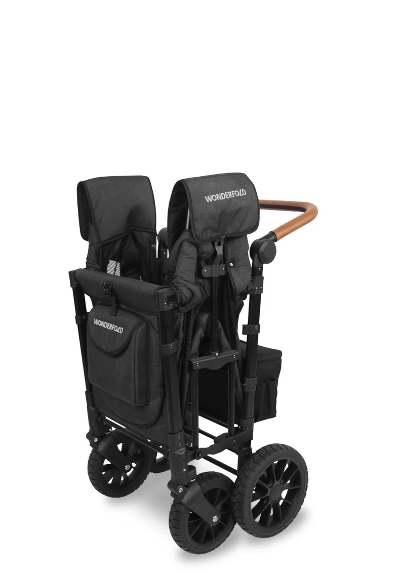 W2 Luxe Kinderwagen 2-Sitzer Volcano Black