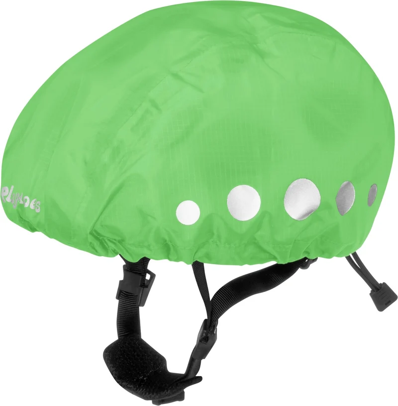 Playshoes Fahrradhelm Regenschutz in Signalfarbe + Reflektorstreifen
