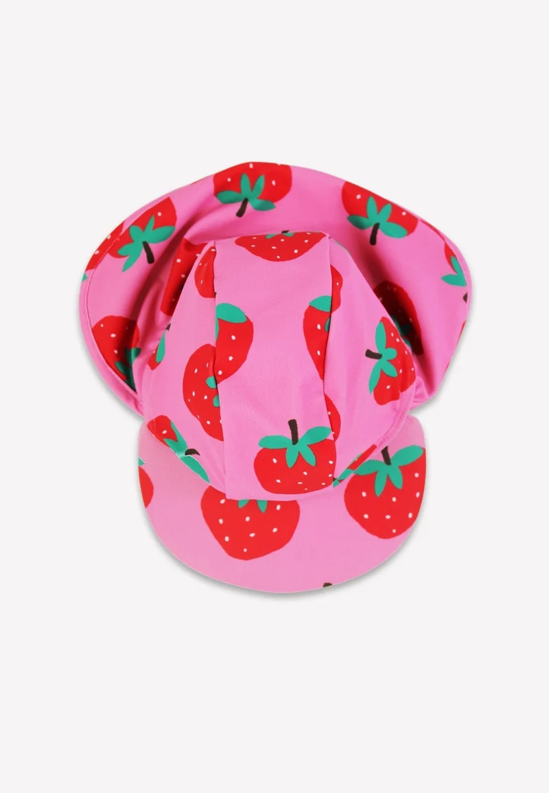 Baby Sonnenhut mit Erdbeer-Druck von Toby Tiger, UPF 50+