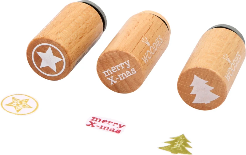 Woodies Mini Weihnachtsstempel 1,5x1,5x3 cm