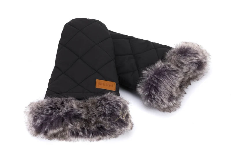 Fillikid Kinderwagen Handwärmer Griffeset NUUK mit Kunstpelz