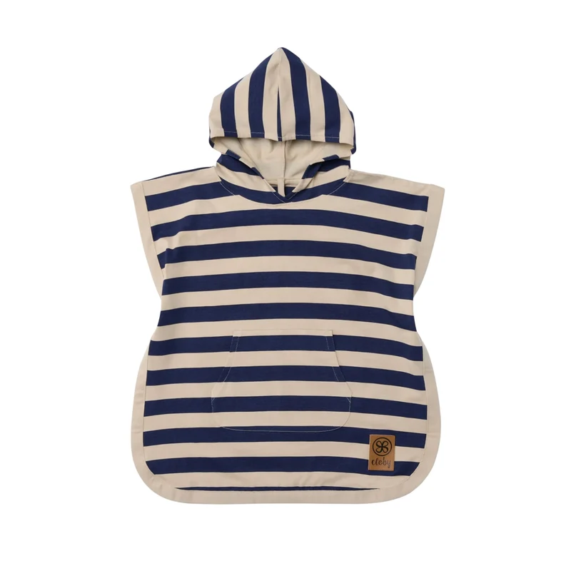 Cloby UV Poncho UPF50+ - navy stripe