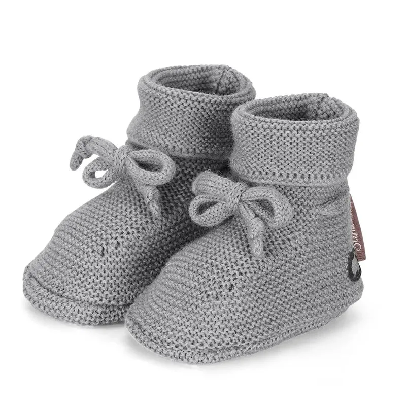 Sterntaler Strick Babyschuhe aus Schurwolle 0-6M