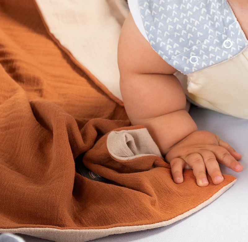 Odenwälder Babynest Musselin Kuscheldecke aus reiner Baumwolle