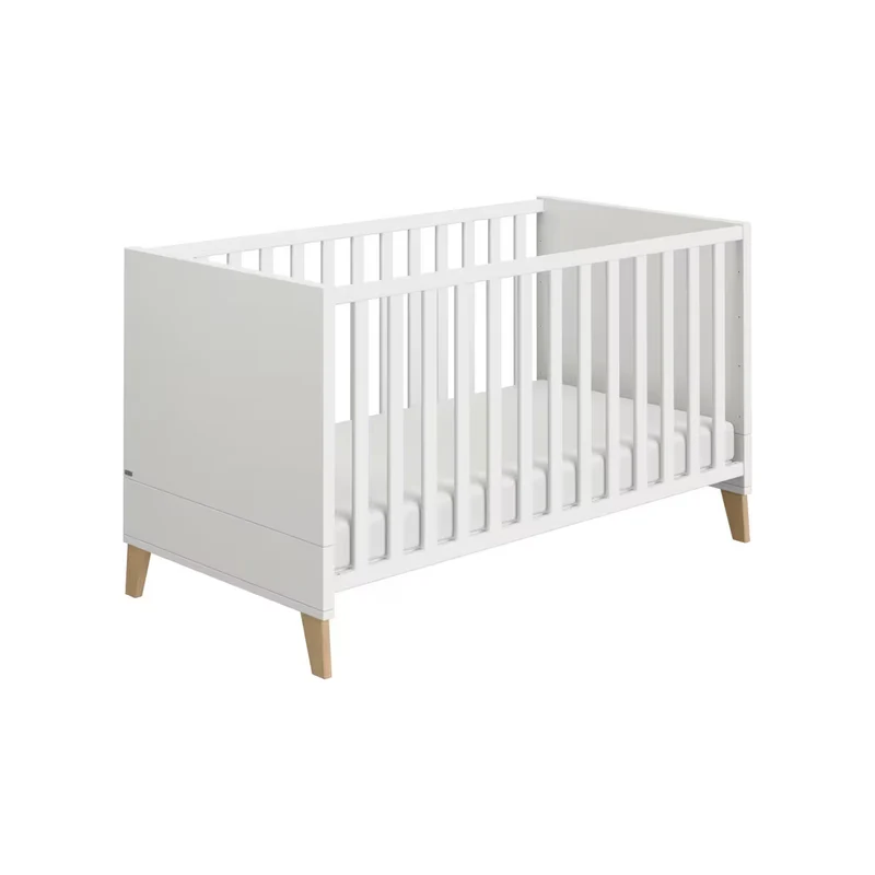 Paidi OSCAR Babybett Air-Comfort Kreideweiß/Eiche-Nebraska