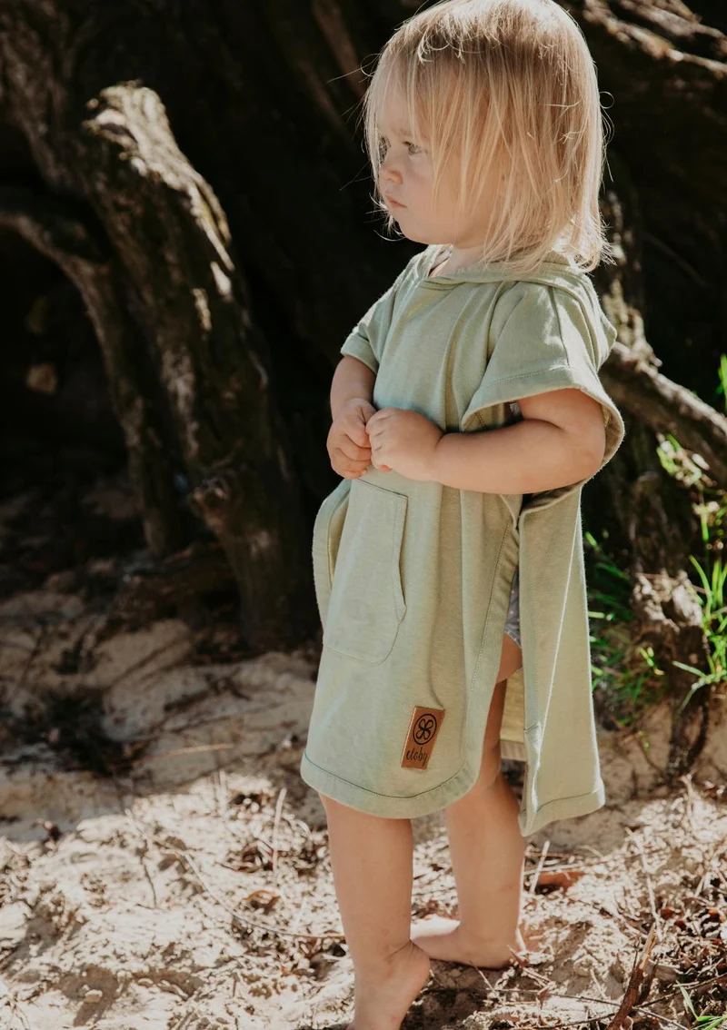 UV-Poncho (UPF 50+) 1-3 Jahre Olive Green