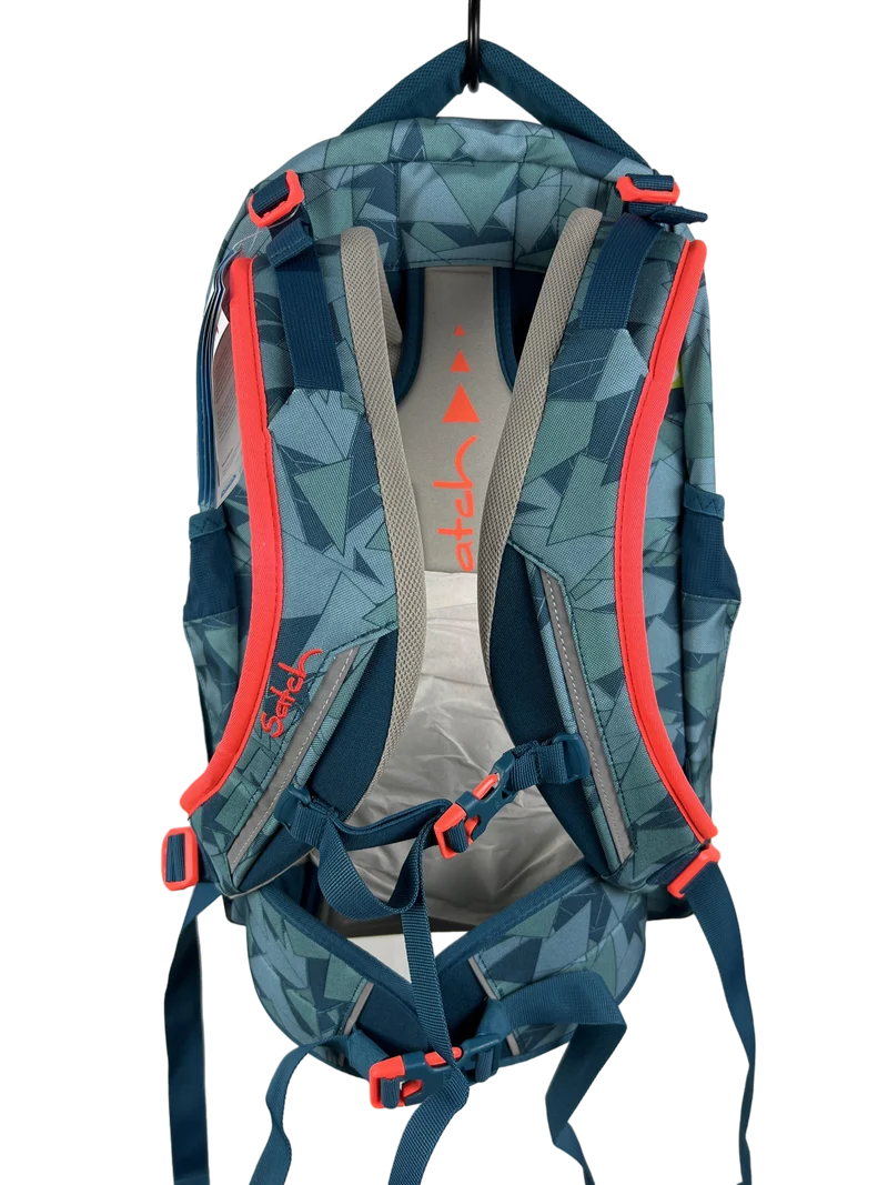 Satch Sleek Petrol Triangle Schulrucksack