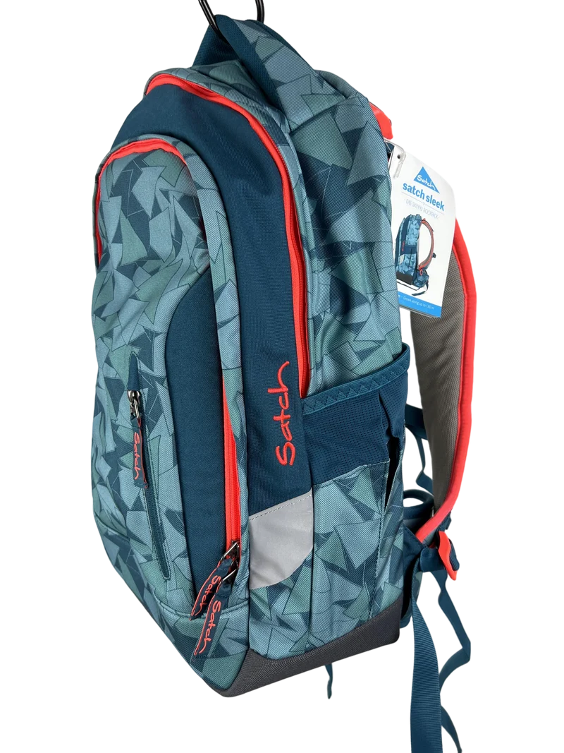 Satch Sleek Petrol Triangle Schulrucksack