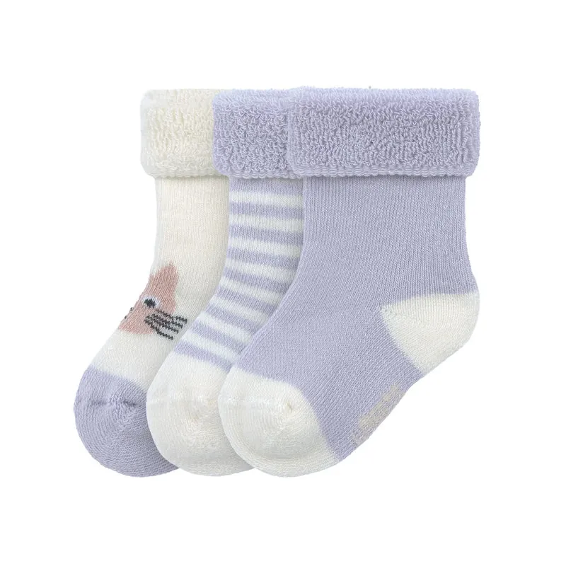 Lila Babysocken "Katze" von Lässig