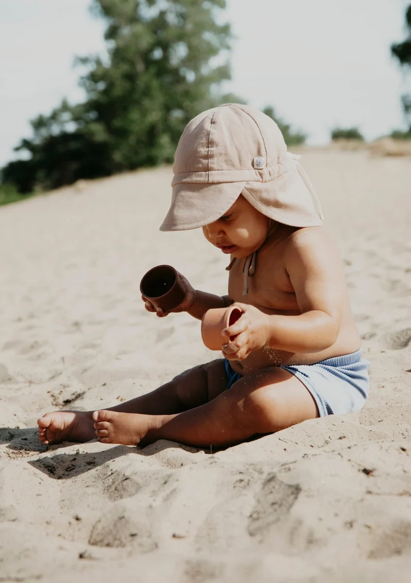 Wendbarer Sonnenhut UPF 50+ Peanut Brown/Sandy Beach