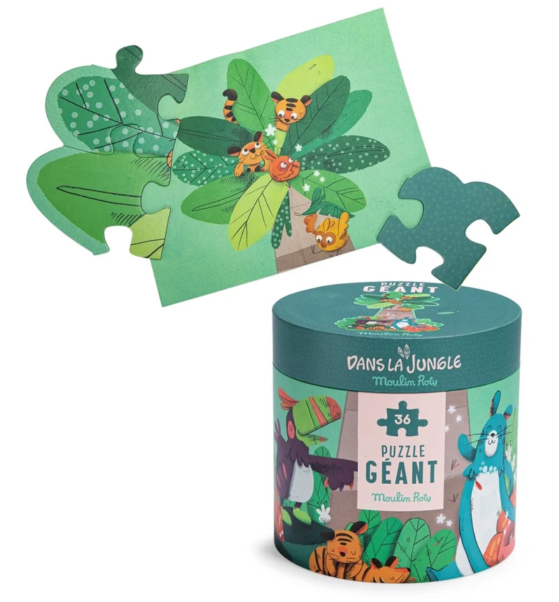 Moulin Roty Riesiges Kinder Puzzle Palme Dans le jungle 4J+ 36 Teile