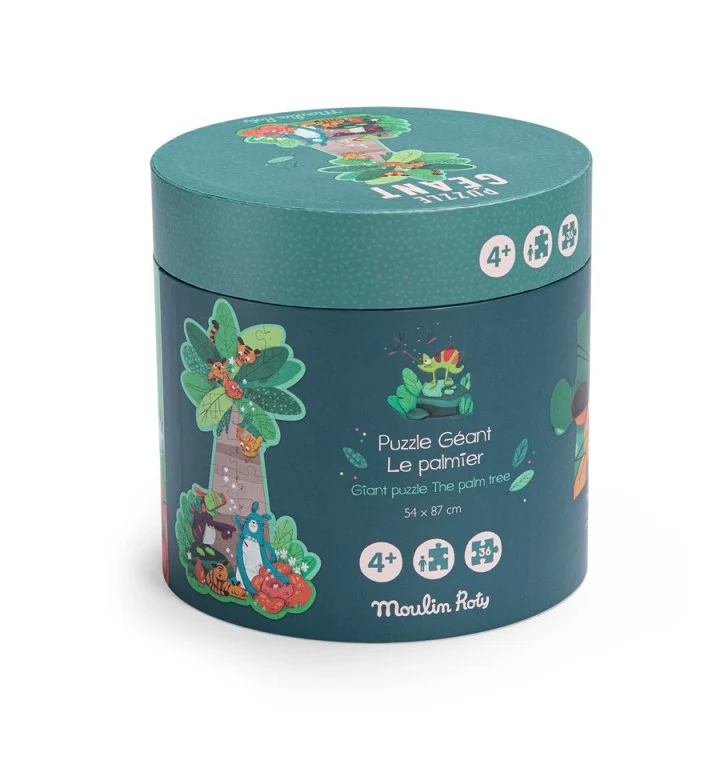 Moulin Roty Riesiges Kinder Puzzle Palme Dans le jungle 4J+ 36 Teile