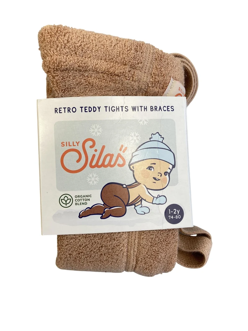 Silly Silas Retro - Teddy - Strumpfhose mit Hosenträgern 74-80 / 1-2 Jahre