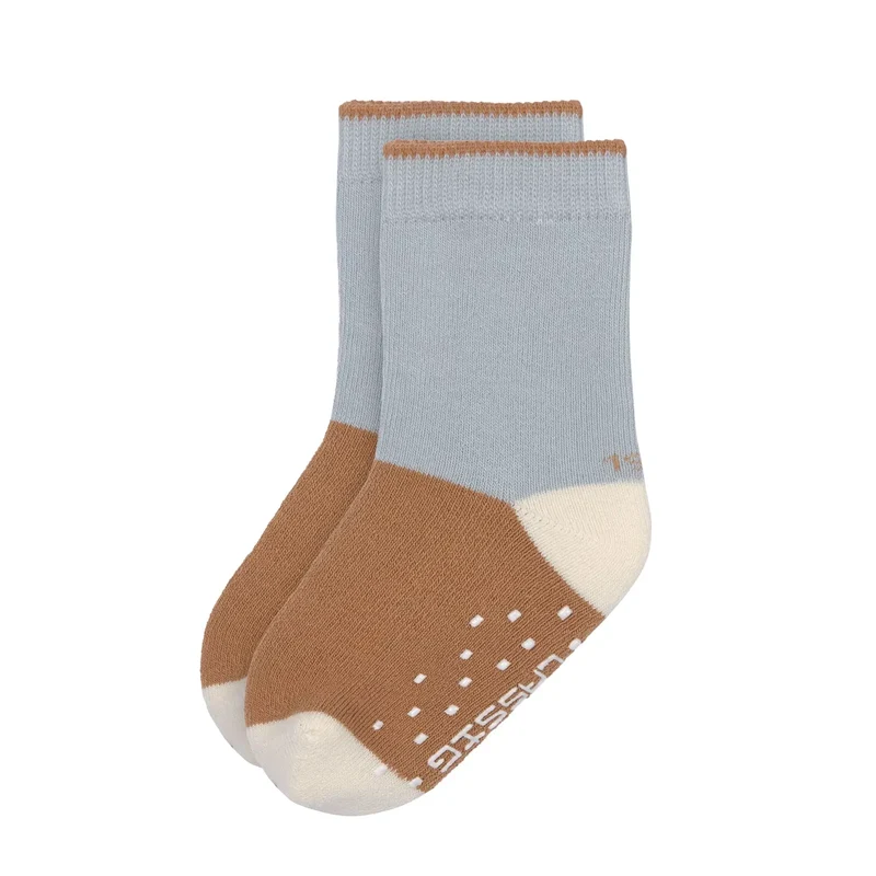 Anti-Rutsch-Socken/Stoppersocken "Hellblau/Karamell" von Lässig, 2er Set