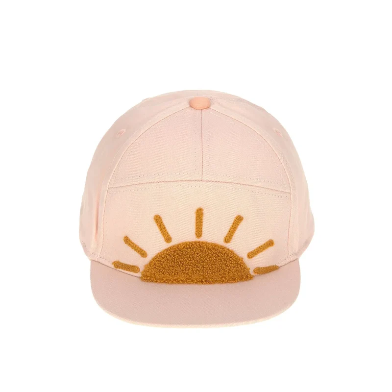 Rosa Kappe "Sunny" mit Sonnen-Motiv von Lässig