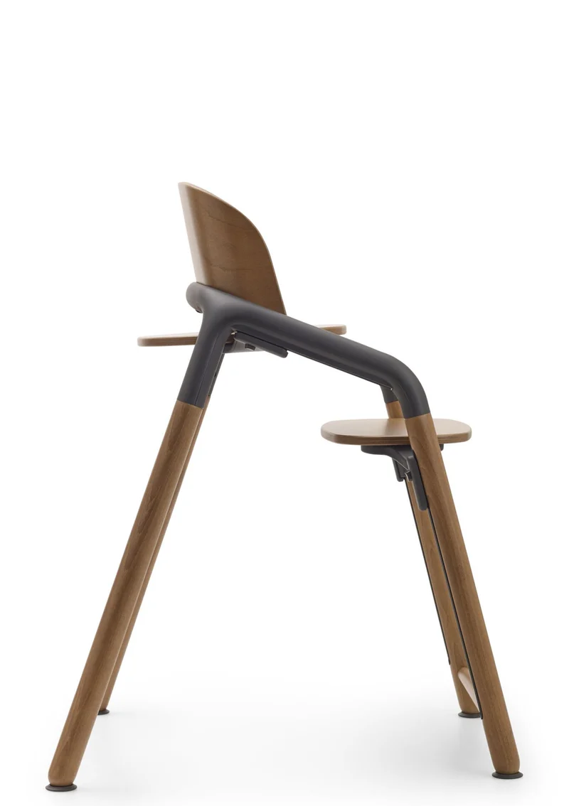 Hochstuhl 'Giraffe' warmes Holz / grau