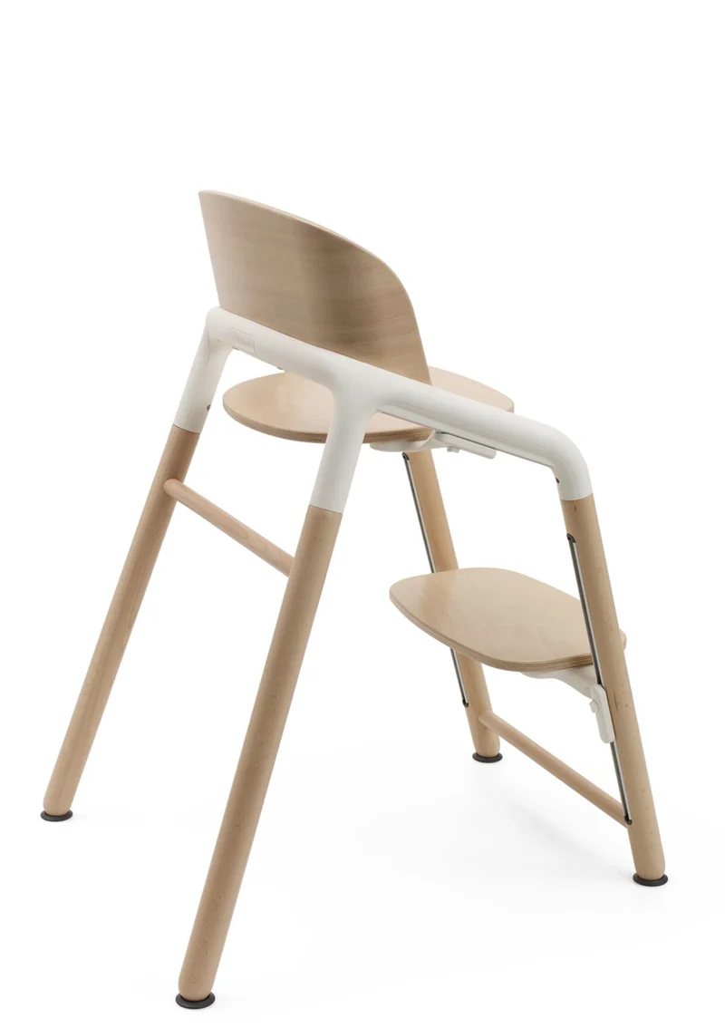 Hochstuhl 'Giraffe' neutrales Holz / Weiß